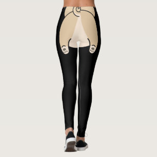 Leggings mignon et drôle, carlin noir