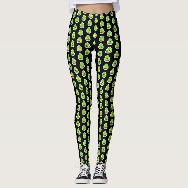 Leggings Mignon monstre d'œuf pixélisé (Devant)