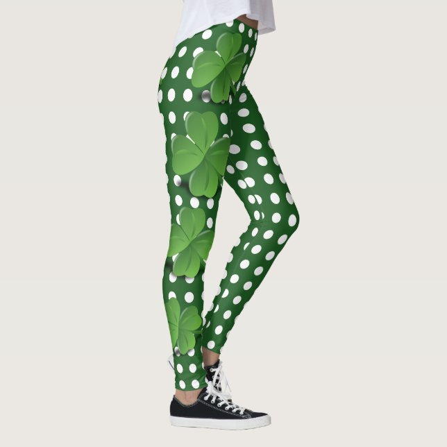 Leggings Mignonne Shamrock Jour de la Saint Patrick Green P (Droite)
