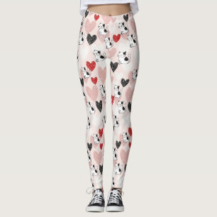 Leggings Mignons Chats Kawaii Roses & Motif de Cœurs (9)