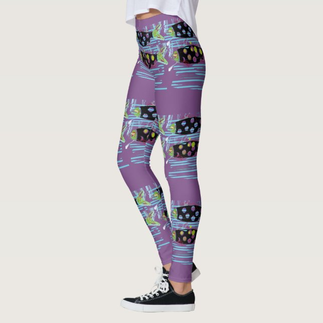 Leggings migration du saumon Thunder_Cove violet (Gauche)