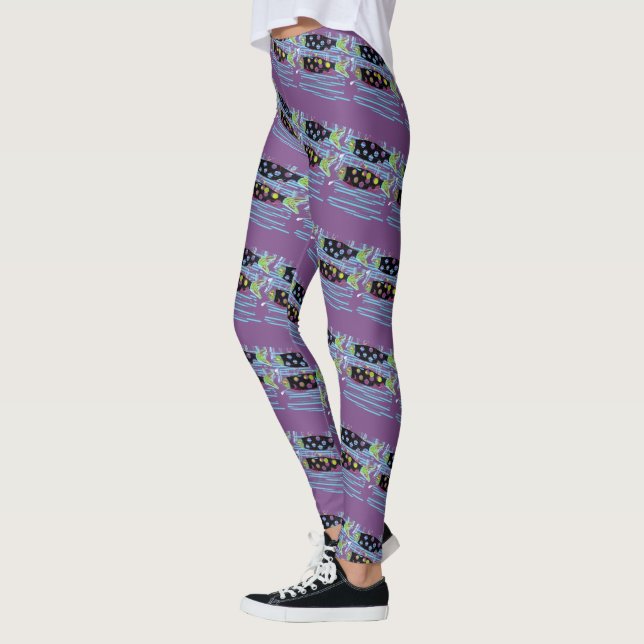 Leggings migrer un saumon plus petit tonnerre_Cove violet (Gauche)