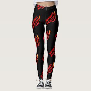 Leggings Mikitiez chaud piquant ardent rouge pimenté