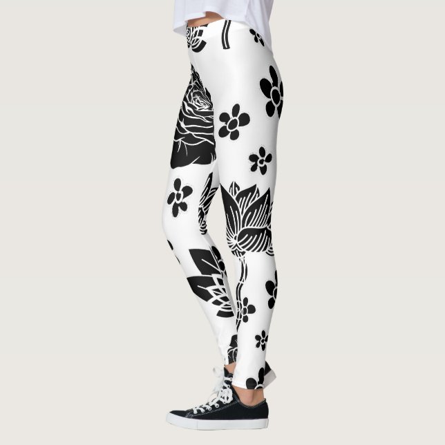 Leggings Mikitiez terre natale nature selfloe fleur rose (Gauche)