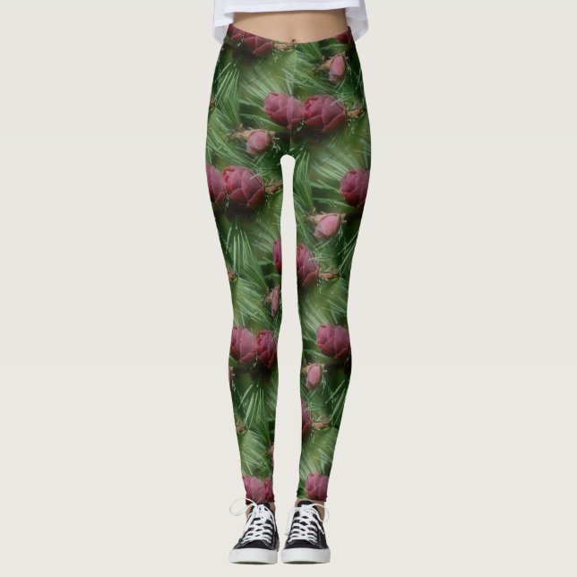 Leggings Miniature Pine Cones Motif naturel (Devant)