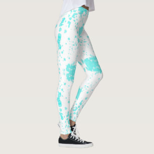 Leggings Minimalisme Art Abstrait Pastel Turquoise