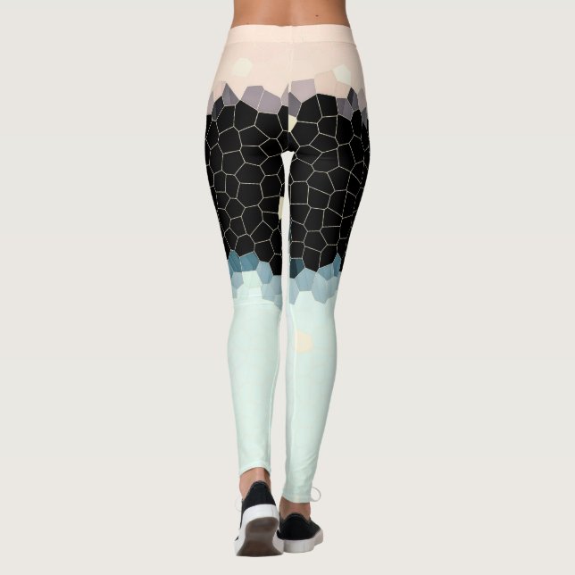Leggings Minimalisme Art Abstrait rose noir (Dos)