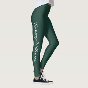 Leggings Minimaliste Emerald Green Professionnel Simple