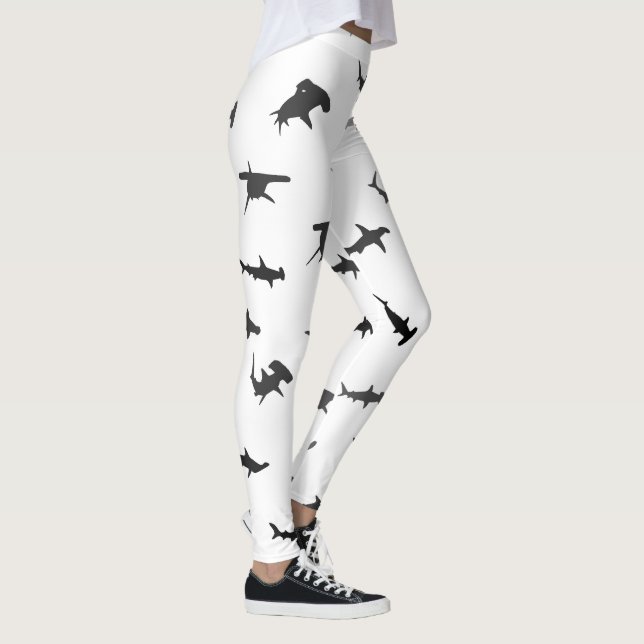 Leggings Minimalistic Hammerhead Shark Hammerhead Pattern (Droite)