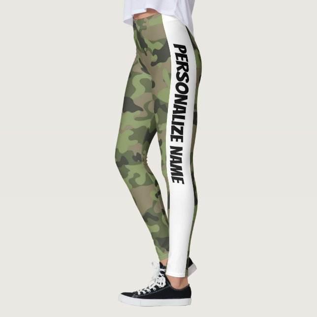 Leggings Mint Green Camouflage PERSONNALISER (Gauche)