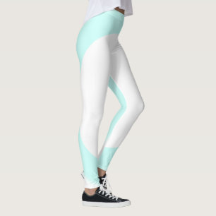 Leggings Mint Vert Blanc Couleurs Moderne Élégant Modèle