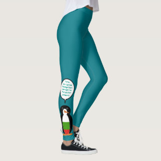 Leggings Mme Pingouin parlant bulgare personnalisé