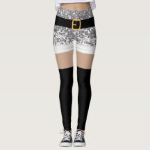 Mme Santa Claus parties scintillant d'argent Leggi