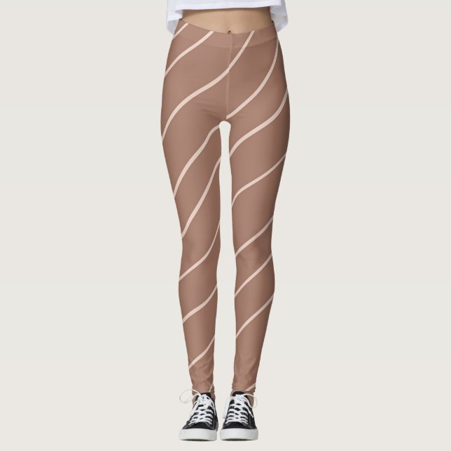 Leggings Mocha Mousse Abstraite Courbe Doodle Dessinée À La (Devant)