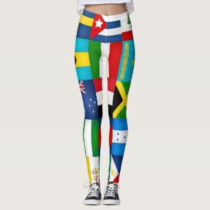 Leggings Mode des drapeaux du monde Cool