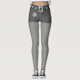 Leggings Mode Gris et Argent
