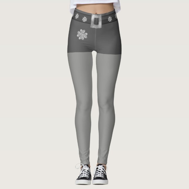 Leggings Mode Gris et Argent (Devant)