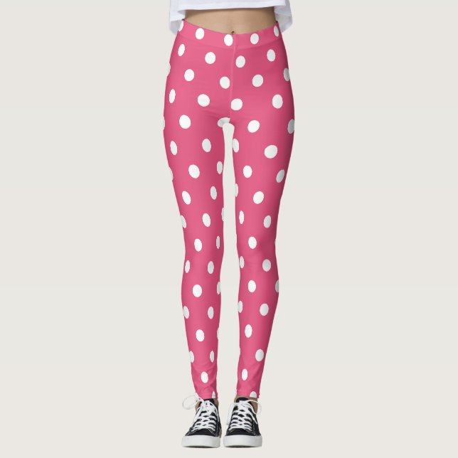 Leggings Mode Motif Retro Chic Rose (Devant)