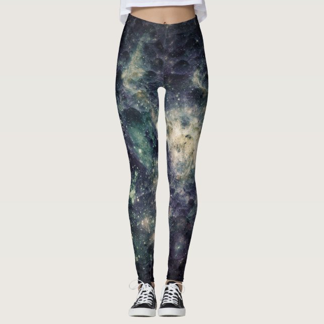 Leggings Mode Rock Espace Galaxie Sombre et Cool (Devant)