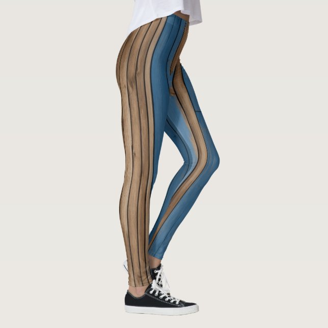 Leggings Mode sans effort avec Motifs de ligne élégants (Droite)