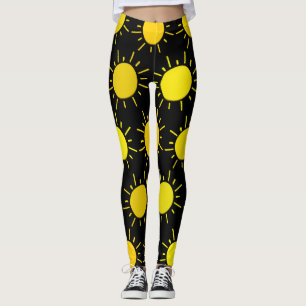 Leggings Mode Soleil Jaune Heureux