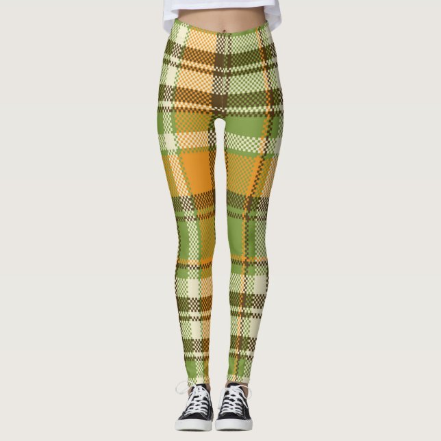Leggings Mode Vintage géométrique motif (Devant)