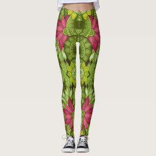 Leggings Mode violet aztèque