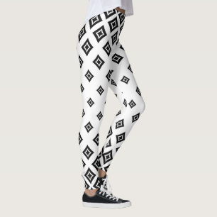 Leggings Modèle Damas noir et blanc