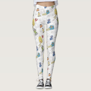 Leggings Modèle de bande dessinée vintage de Sesame Street