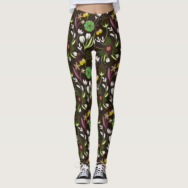 Leggings Modèle floral (Devant)