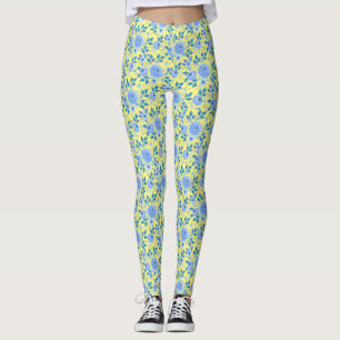 Leggings Modèle floral.06.FR. Lbluex4. Jaune