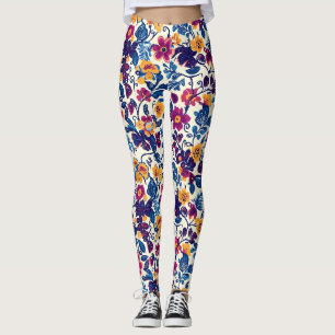 Leggings Modèle floral coloré