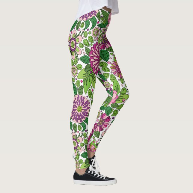 Leggings Modèle floral coloré (Droite)