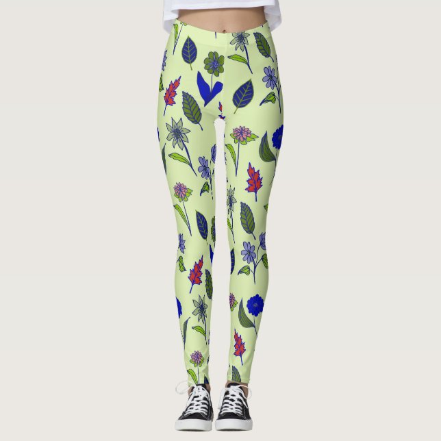 Leggings Modèle floral cool (Devant)