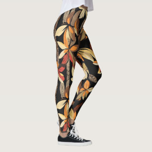 Leggings Modèle floral d'automne