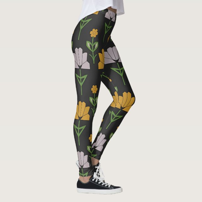 Leggings Modèle floral dynamique (Droite)