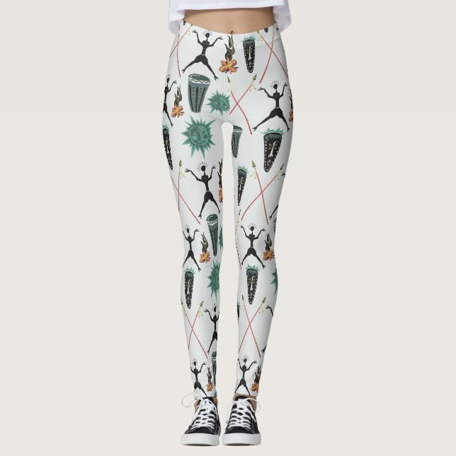 Leggings Modèle floral fillette (Devant)