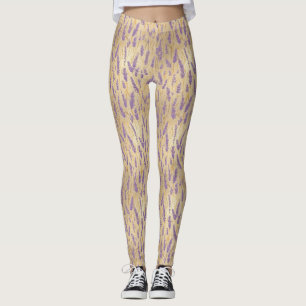 Leggings Modèle floral lavande