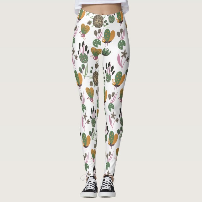 Leggings Modèle floral mou (Devant)