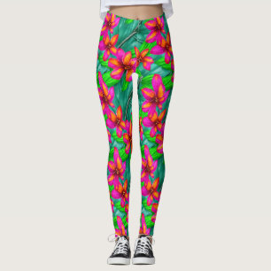 Leggings Modèle floral Paradis tropical