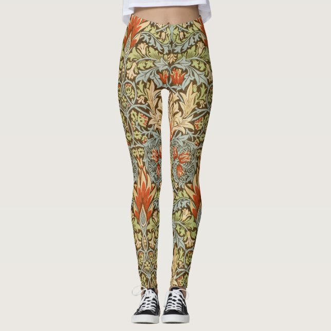 Leggings Modèle Floral Vintage William Morris (Devant)