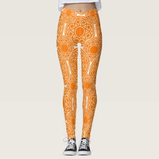 Leggings Modèle géométrique orange ethnique abstrait