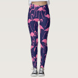 Leggings Modèle marine et flamant rose<br><div class="desc">Flamants lumineux et colorés design motif été.</div>
