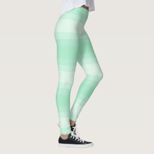 Leggings Modèle moderne branché à la pointe Green Stripe