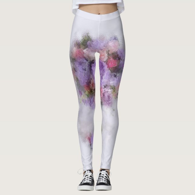 Leggings Modèle moderne élégant élégant Bleu rouge pourpre (Devant)