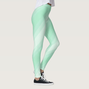 Leggings Modèle moderne tendance Mint Green Grandes Blancs
