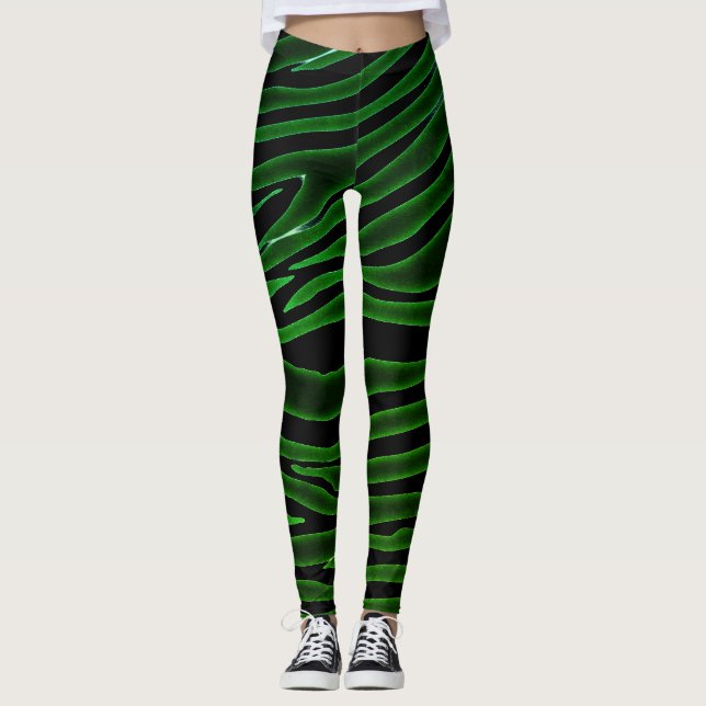 LEGGINGS MODÈLE NOIR ZEBRA (Devant)