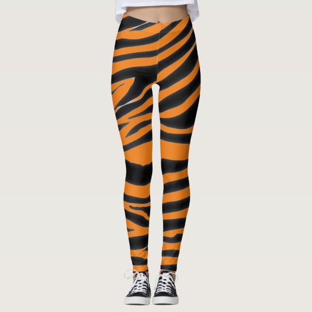 LEGGINGS MODÈLE NOIR ZEBRA (Devant)