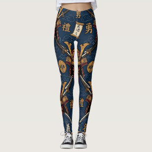 Leggings Modèle sans couture des vertus du code Bushido des
