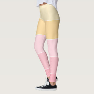 Leggings Modèle tendance Elégant rose Jaune Blanc Couleurs